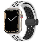 Correia de Relógio em Silicone com Fivela Magnética, Para Apple Watch 8 41mm, Para Apple Watch 8 45mm, Para Apple Watch Ultra 2 49mm