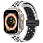 Correia de Relógio em Silicone com Fivela Magnética, Para Apple Watch Ultra 49mm, Para Apple Watch SE 2023 44mm, Para Apple Watch SE 2023 40mm