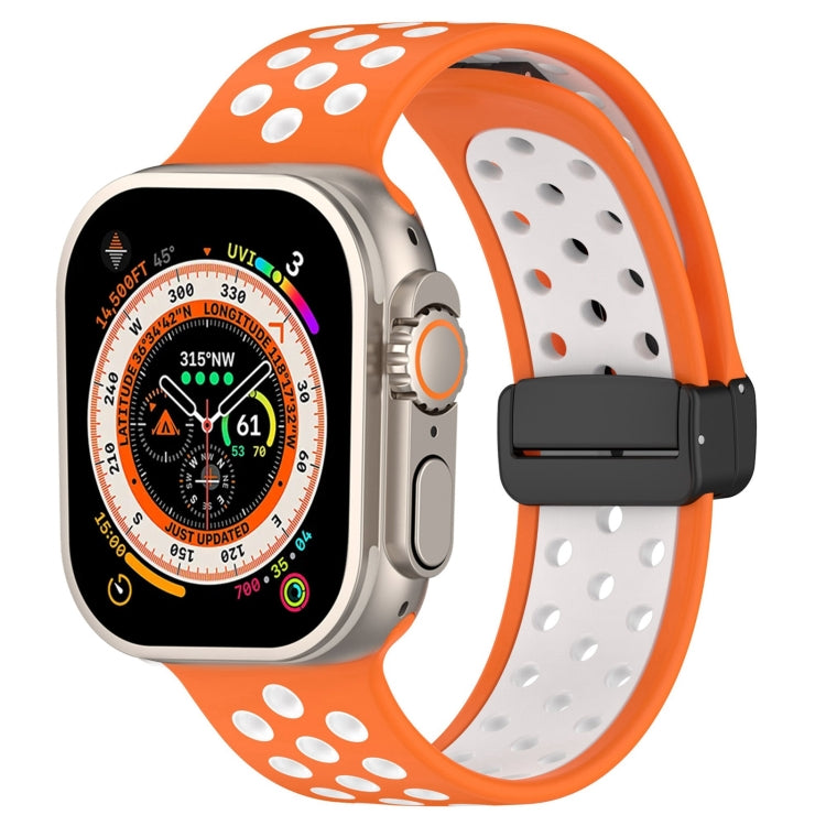 Correia de Relógio em Silicone com Fivela Magnética, Para Apple Watch Ultra 49mm, Para Apple Watch SE 2023 44mm, Para Apple Watch SE 2023 40mm