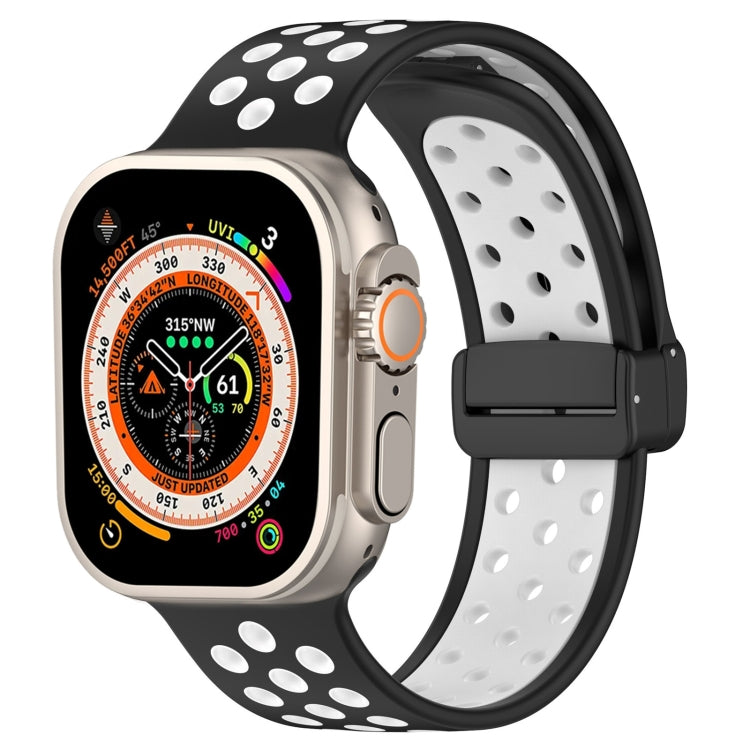 Correia de Relógio em Silicone com Fivela Magnética, Para Apple Watch Ultra 49mm, Para Apple Watch SE 2023 44mm, Para Apple Watch SE 2023 40mm