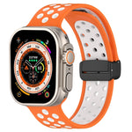 Correia de Relógio em Silicone com Fivela Magnética, Para Apple Watch 8 41mm, Para Apple Watch 8 45mm, Para Apple Watch Ultra 2 49mm