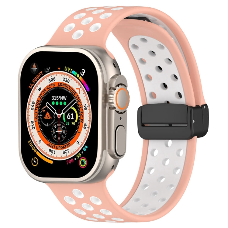 Correia de Relógio em Silicone com Fivela Magnética, Para Apple Watch 8 41mm, Para Apple Watch 8 45mm, Para Apple Watch Ultra 2 49mm