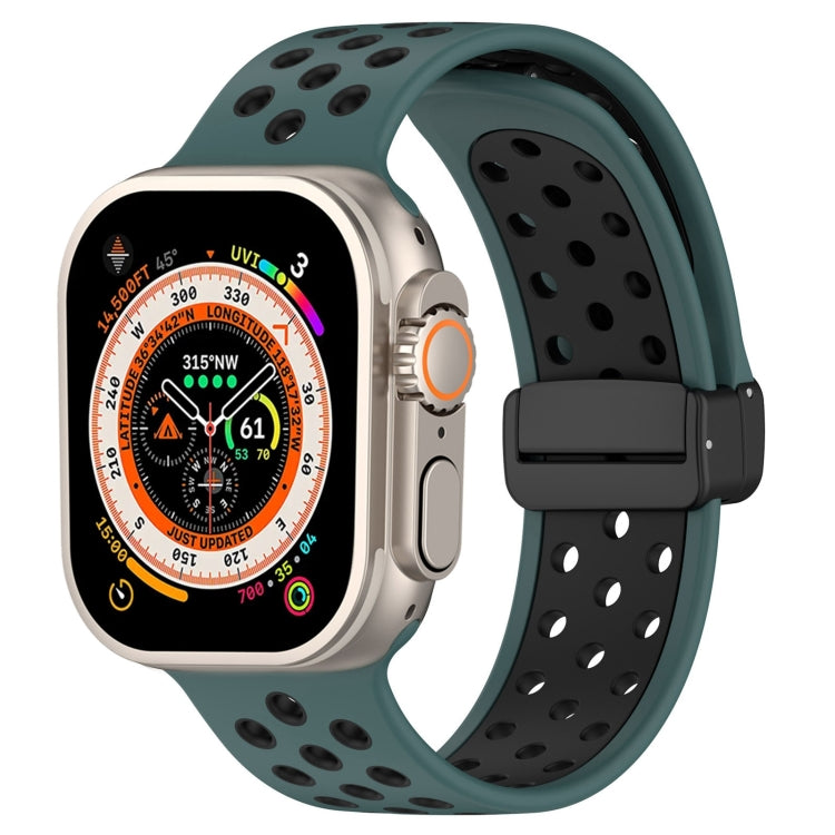 Correia de Relógio em Silicone com Fivela Magnética, Para Apple Watch 8 41mm, Para Apple Watch 8 45mm, Para Apple Watch Ultra 2 49mm