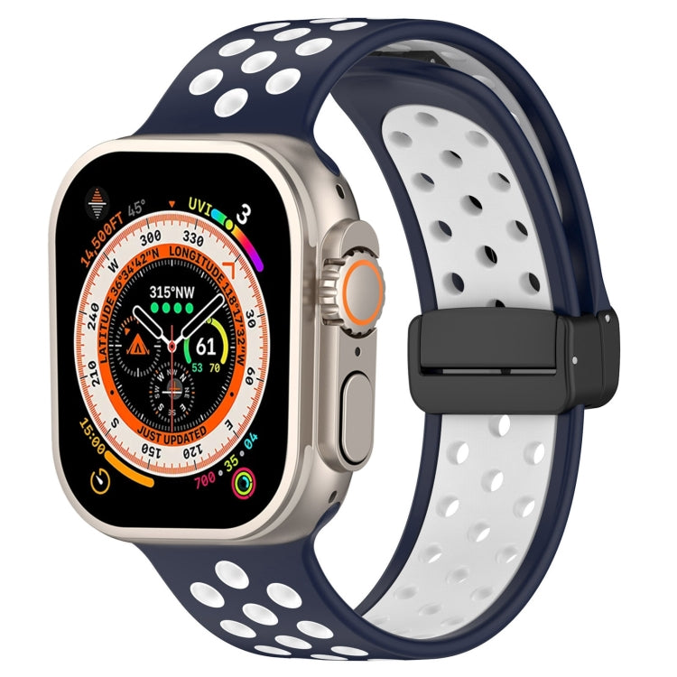 Correia de Relógio em Silicone com Fivela Magnética, Para Apple Watch 8 41mm, Para Apple Watch 8 45mm, Para Apple Watch Ultra 2 49mm