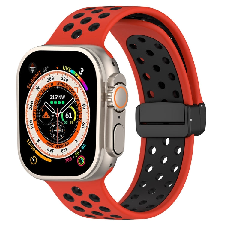 Correia de Relógio em Silicone com Fivela Magnética, Para Apple Watch 8 41mm, Para Apple Watch 8 45mm, Para Apple Watch Ultra 2 49mm