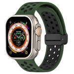 Correia de Relógio em Silicone com Fivela Magnética, Para Apple Watch 8 41mm, Para Apple Watch 8 45mm, Para Apple Watch Ultra 2 49mm