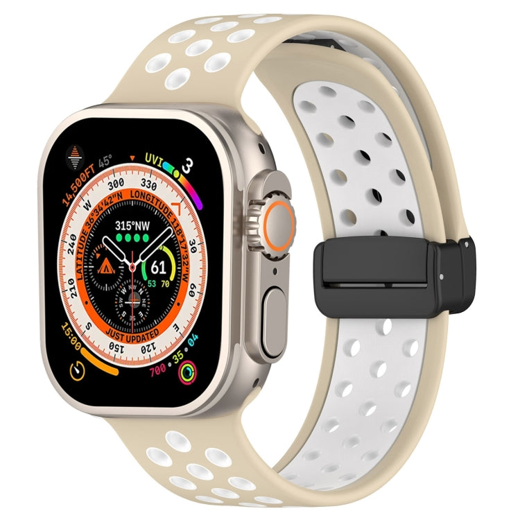 Correia de Relógio em Silicone com Fivela Magnética, Para Apple Watch 8 41mm, Para Apple Watch 8 45mm, Para Apple Watch Ultra 2 49mm