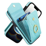 Capa de Telemóvel com Bolsa para Cartões e Textura Rombica com Cordão Longo, Para iPhone 17e / 16e, Para iPhone 17 Pro Max, Para iPhone 17 Pro, Para iPhone 17, Para iPhone Air, Para iPhone 15 Pro Max