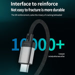 Cabo de Carregamento Magnético 140W Tipo-C para Magsafe 3, Prateado, Azul