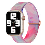 Correia de Relógio de Nylon Substituta com Padrão Pintado, Para Apple Watch 4 44mm, Para Apple Watch 4 40mm, Para Apple Watch 3 38mm, Para Apple Watch 3 42mm, Para Apple Watch 2 42mm, Para Apple Watch 2 38mm