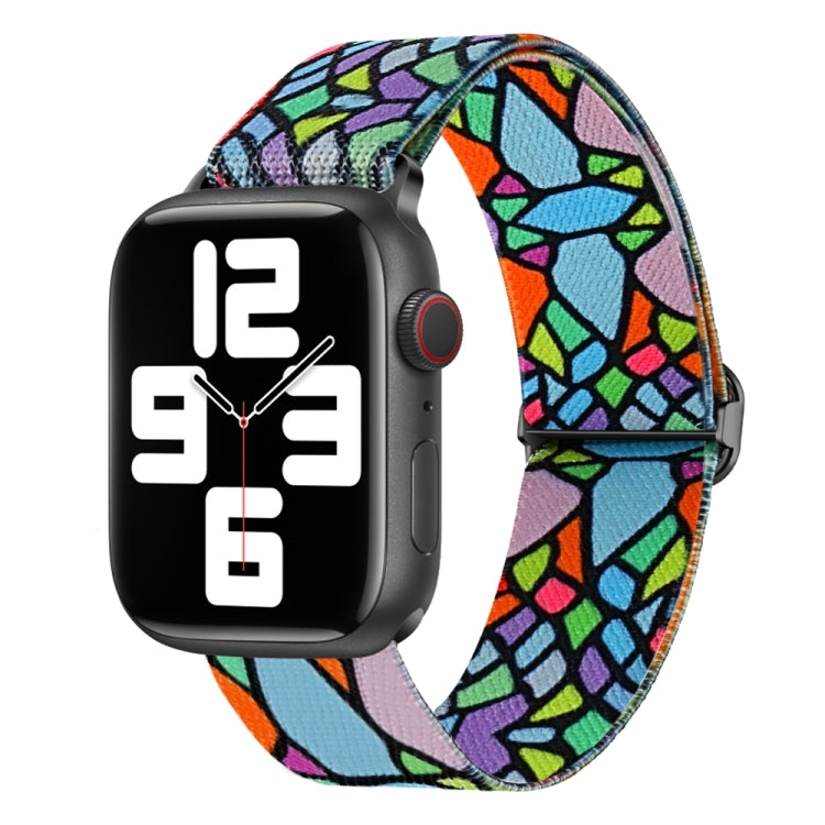 Correia de Relógio de Nylon Substituta com Padrão Pintado, Para Apple Watch 4 44mm, Para Apple Watch 4 40mm, Para Apple Watch 3 38mm, Para Apple Watch 3 42mm, Para Apple Watch 2 42mm, Para Apple Watch 2 38mm