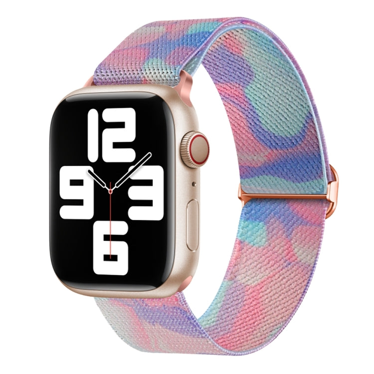 Correia de Relógio de Nylon Substituta com Padrão Pintado, Para Apple Watch 4 44mm, Para Apple Watch 4 40mm, Para Apple Watch 3 38mm, Para Apple Watch 3 42mm, Para Apple Watch 2 42mm, Para Apple Watch 2 38mm