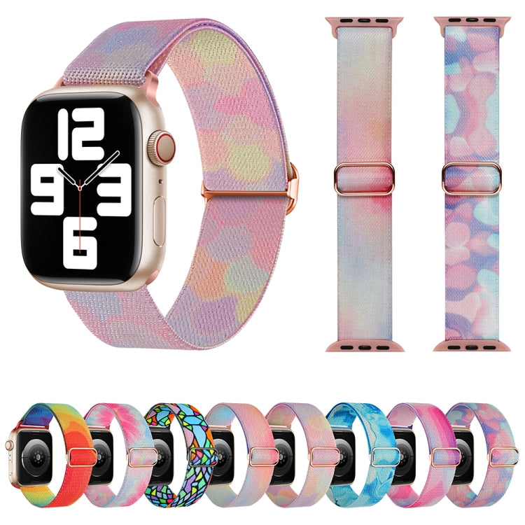 Correia de Relógio de Nylon Substituta com Padrão Pintado, Para Apple Watch 4 44mm, Para Apple Watch 4 40mm, Para Apple Watch 3 38mm, Para Apple Watch 3 42mm, Para Apple Watch 2 42mm, Para Apple Watch 2 38mm