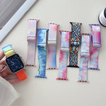 Correia de Relógio de Nylon Substituta com Padrão Pintado, Para Apple Watch 4 44mm, Para Apple Watch 4 40mm, Para Apple Watch 3 38mm, Para Apple Watch 3 42mm, Para Apple Watch 2 42mm, Para Apple Watch 2 38mm