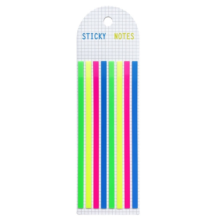 Transparent Strip Color Fluorescent Waterproof Sticky Note Long Strip Index Sticker
