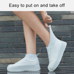 Capa de Botas de Silicone Antiderrapante Espessada Resistente ao Desgaste e à Água, S, M, L
