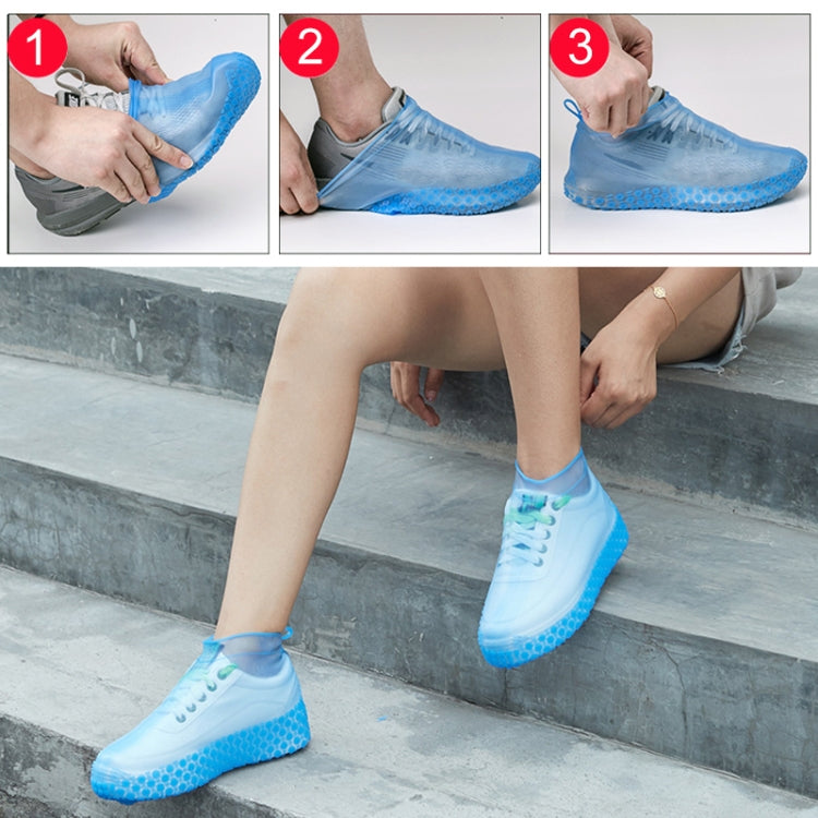 Capa de Botas de Silicone Antiderrapante Espessada Resistente ao Desgaste e à Água, S, M, L