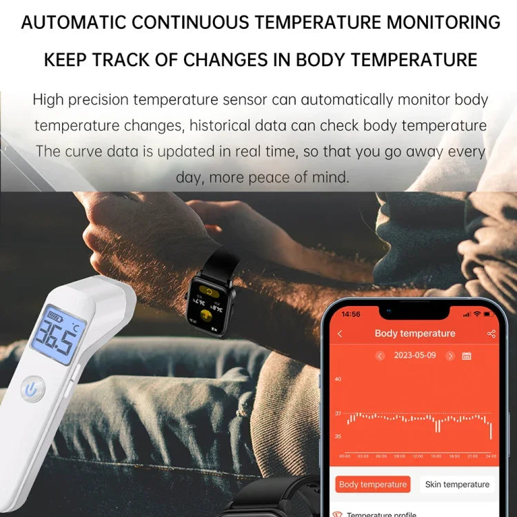 Relógio Inteligente ET540 com Ecrã de 1,91 polegadas, IP67 à Prova de Água, Correia em Silicone, Suporta ECG / Medição Não Invasiva de Glicose no Sangue, ET540 (Azul), ET540 (Vermelho)