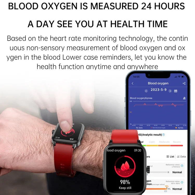 Relógio Inteligente ET540 com Ecrã de 1,91 polegadas, IP67 à Prova de Água, Correia em Silicone, Suporta ECG / Medição Não Invasiva de Glicose no Sangue, ET540 (Azul), ET540 (Vermelho)