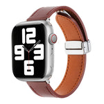 Correia de Relógio em Pele com Fecho Magnético Sensação na Pele, Para Apple Watch Série 6 40mm, Para Apple Watch Série 6 44mm, Para Apple Watch Série 5 44mm, Para Apple Watch Série 5 40mm, Para Apple Watch Série 4 44mm, Para Apple Watch 42mm