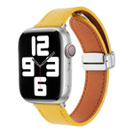 Correia de Relógio em Pele com Fecho Magnético Sensação na Pele, Para Apple Watch Série 6 40mm, Para Apple Watch Série 6 44mm, Para Apple Watch Série 5 44mm, Para Apple Watch Série 5 40mm, Para Apple Watch Série 4 44mm, Para Apple Watch 42mm