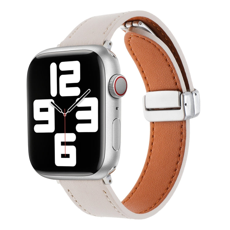 Magnetic Buckle Skin Feel Leather Watch Band, For Apple Watch 42mm, For Apple Watch 38mm, For Apple Watch Serie 3 38mm, For Apple Watch Serie 3 42mm, For Apple Watch Serie 2 42mm, For Apple Watch Serie 2 38mm