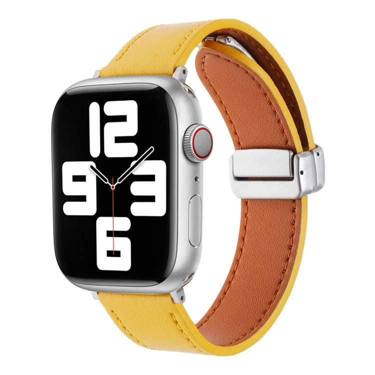 Magnetic Buckle Skin Feel Leather Watch Band, For Apple Watch SE 2023 44mm, For Apple Watch Ultra 49mm, For Apple Watch SE 2023 40mm, For Apple Watch SE 2022 40mm, For Apple Watch Serie 9 41mm, For Apple Watch SE 2022 44mm