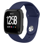 For Fitbit Versa 2 / Fitbit Versa / Fitbit Versa Lite Solid Color Silicone Replacement Strap Watchband, Size:L