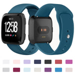 For Fitbit Versa 2 / Fitbit Versa / Fitbit Versa Lite Solid Color Silicone Replacement Strap Watchband, Size:L