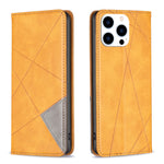 Capa para telemóvel em pele magnética com textura de losangos, para iPhone 17 Pro Max, para iPhone 17 Pro, para iPhone 17, para iPhone Air, para iPhone 16 Pro Max, para iPhone 16 Pro, para iPhone 16 Plus, para iPhone 16