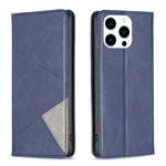 Capa para telemóvel em pele magnética com textura de losangos, para iPhone 17 Pro Max, para iPhone 17 Pro, para iPhone 17, para iPhone Air, para iPhone 16 Pro Max, para iPhone 16 Pro, para iPhone 16 Plus, para iPhone 16