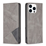 Capa para telemóvel em pele magnética com textura de losangos, para iPhone 17 Pro Max, para iPhone 17 Pro, para iPhone 17, para iPhone Air, para iPhone 16 Pro Max, para iPhone 16 Pro, para iPhone 16 Plus, para iPhone 16