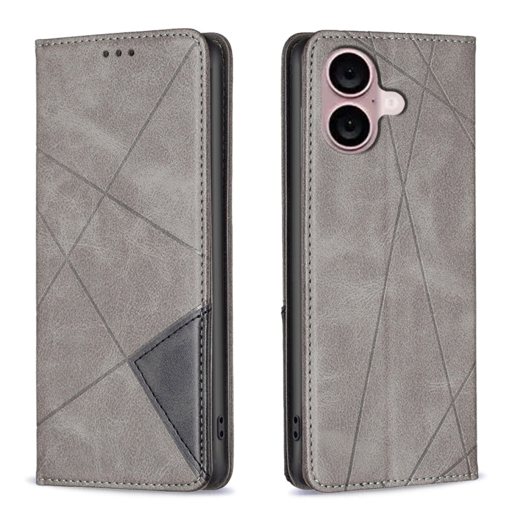 Capa para telemóvel em pele magnética com textura de losangos, para iPhone 17 Pro Max, para iPhone 17 Pro, para iPhone 17, para iPhone Air, para iPhone 16 Pro Max, para iPhone 16 Pro, para iPhone 16 Plus, para iPhone 16