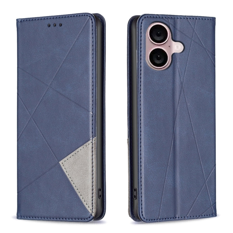 Capa para telemóvel em pele magnética com textura de losangos, para iPhone 17 Pro Max, para iPhone 17 Pro, para iPhone 17, para iPhone Air, para iPhone 16 Pro Max, para iPhone 16 Pro, para iPhone 16 Plus, para iPhone 16