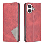Capa para telemóvel em pele magnética com textura de losangos, para iPhone 17 Pro Max, para iPhone 17 Pro, para iPhone 17, para iPhone Air, para iPhone 16 Pro Max, para iPhone 16 Pro, para iPhone 16 Plus, para iPhone 16