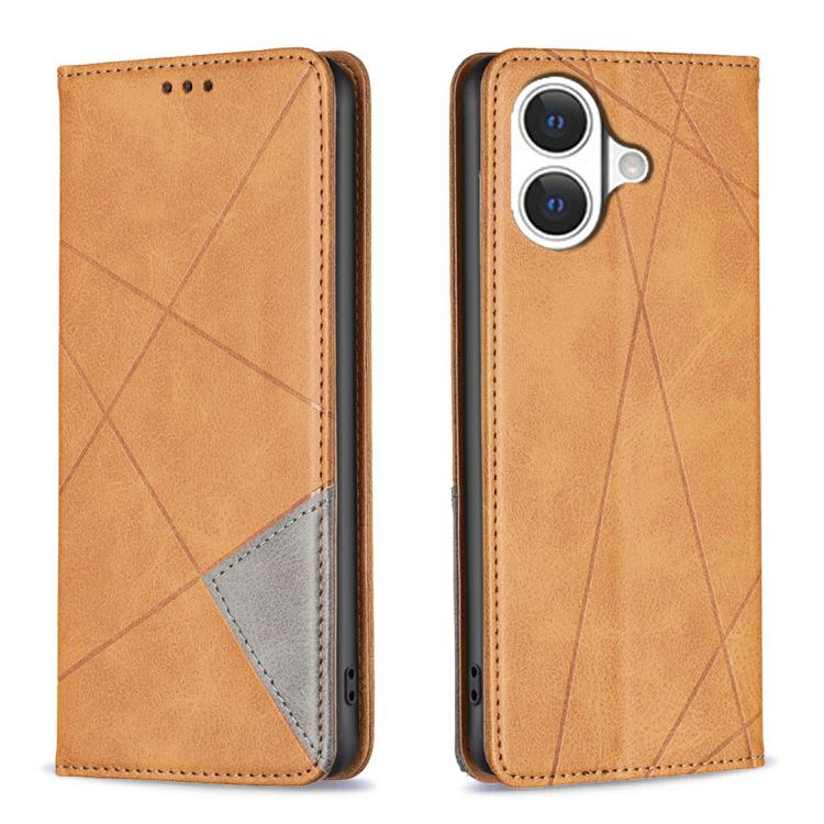 Capa para telemóvel em pele magnética com textura de losangos, para iPhone 17 Pro Max, para iPhone 17 Pro, para iPhone 17, para iPhone Air, para iPhone 16 Pro Max, para iPhone 16 Pro, para iPhone 16 Plus, para iPhone 16