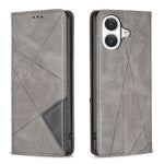 Capa para telemóvel em pele magnética com textura de losangos, para iPhone 17 Pro Max, para iPhone 17 Pro, para iPhone 17, para iPhone Air, para iPhone 16 Pro Max, para iPhone 16 Pro, para iPhone 16 Plus, para iPhone 16
