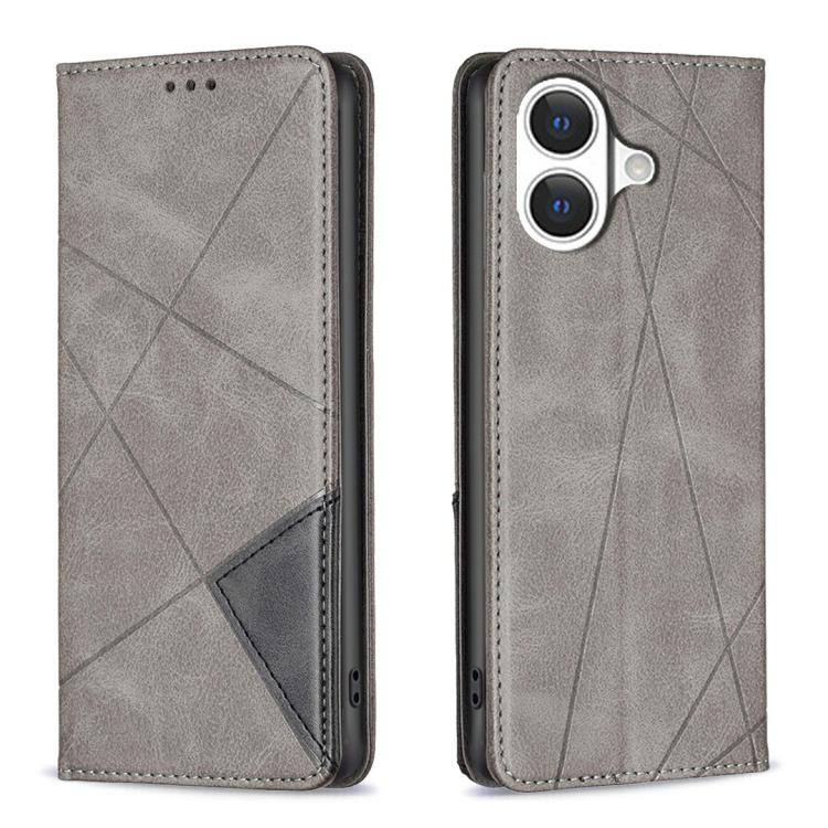 Capa para telemóvel em pele magnética com textura de losangos, para iPhone 17 Pro Max, para iPhone 17 Pro, para iPhone 17, para iPhone Air, para iPhone 16 Pro Max, para iPhone 16 Pro, para iPhone 16 Plus, para iPhone 16