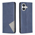 Capa para telemóvel em pele magnética com textura de losangos, para iPhone 17 Pro Max, para iPhone 17 Pro, para iPhone 17, para iPhone Air, para iPhone 16 Pro Max, para iPhone 16 Pro, para iPhone 16 Plus, para iPhone 16