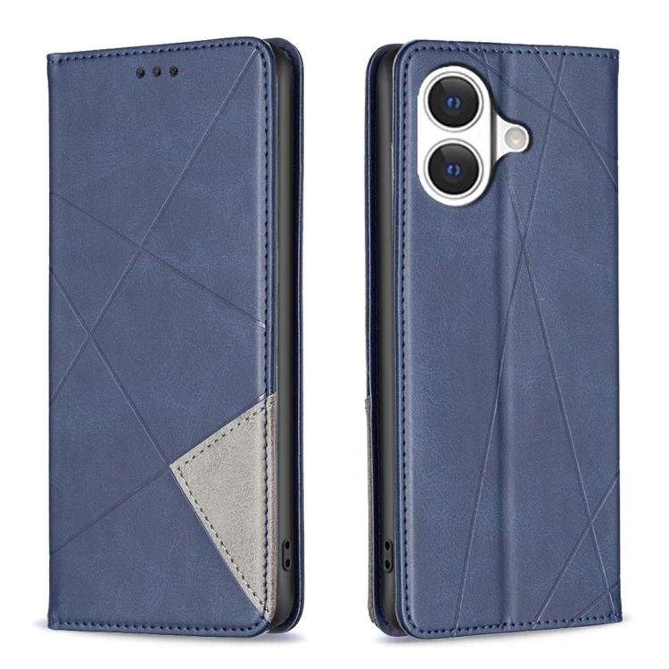 Capa para telemóvel em pele magnética com textura de losangos, para iPhone 17 Pro Max, para iPhone 17 Pro, para iPhone 17, para iPhone Air, para iPhone 16 Pro Max, para iPhone 16 Pro, para iPhone 16 Plus, para iPhone 16
