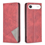 Capa para telemóvel em pele magnética com textura de losangos, para iPhone 17 Pro Max, para iPhone 17 Pro, para iPhone 17, para iPhone Air, para iPhone 16 Pro Max, para iPhone 16 Pro, para iPhone 16 Plus, para iPhone 16