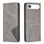 Capa para telemóvel em pele magnética com textura de losangos, para iPhone 17 Pro Max, para iPhone 17 Pro, para iPhone 17, para iPhone Air, para iPhone 16 Pro Max, para iPhone 16 Pro, para iPhone 16 Plus, para iPhone 16