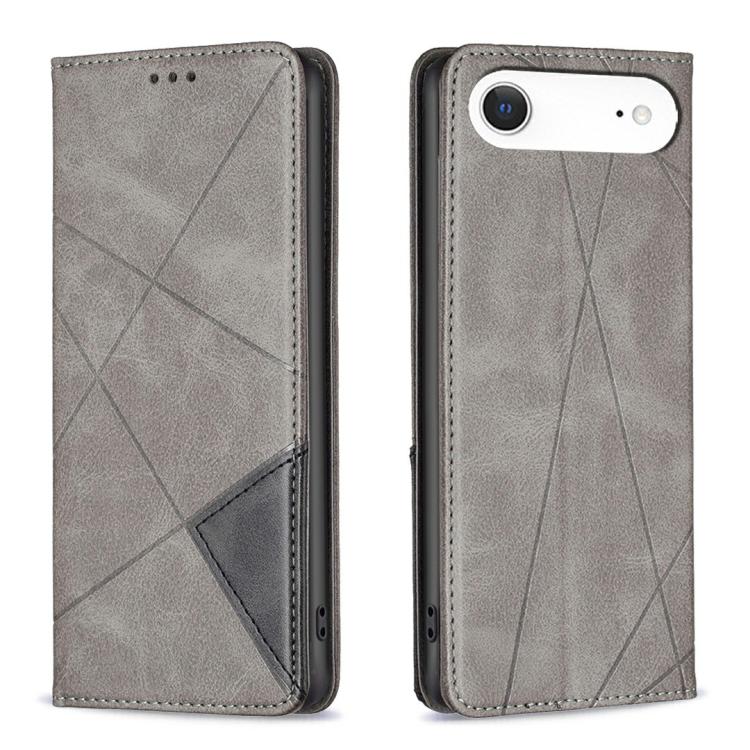 Capa para telemóvel em pele magnética com textura de losangos, para iPhone 17 Pro Max, para iPhone 17 Pro, para iPhone 17, para iPhone Air, para iPhone 16 Pro Max, para iPhone 16 Pro, para iPhone 16 Plus, para iPhone 16
