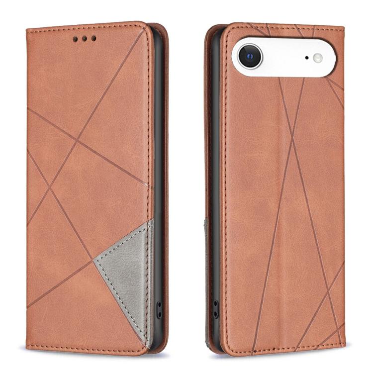 Capa para telemóvel em pele magnética com textura de losangos, para iPhone 17 Pro Max, para iPhone 17 Pro, para iPhone 17, para iPhone Air, para iPhone 16 Pro Max, para iPhone 16 Pro, para iPhone 16 Plus, para iPhone 16