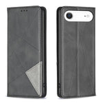Capa para telemóvel em pele magnética com textura de losangos, para iPhone 17 Pro Max, para iPhone 17 Pro, para iPhone 17, para iPhone Air, para iPhone 16 Pro Max, para iPhone 16 Pro, para iPhone 16 Plus, para iPhone 16