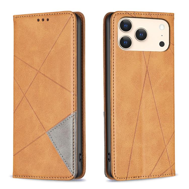 Capa para telemóvel em pele magnética com textura de losangos, para iPhone 17 Pro Max, para iPhone 17 Pro, para iPhone 17, para iPhone Air, para iPhone 16 Pro Max, para iPhone 16 Pro, para iPhone 16 Plus, para iPhone 16