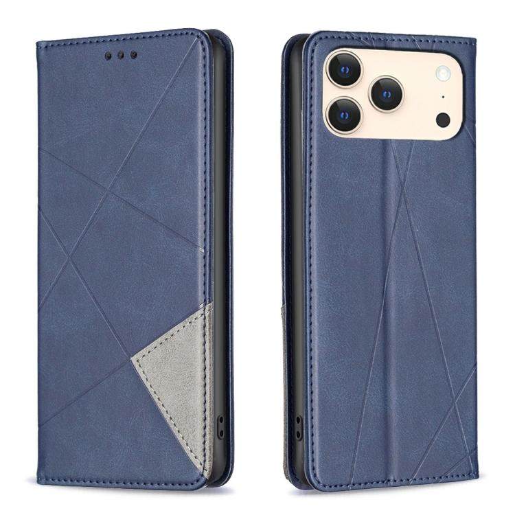 Capa para telemóvel em pele magnética com textura de losangos, para iPhone 17 Pro Max, para iPhone 17 Pro, para iPhone 17, para iPhone Air, para iPhone 16 Pro Max, para iPhone 16 Pro, para iPhone 16 Plus, para iPhone 16