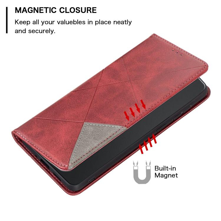 Capa para telemóvel em pele magnética com textura de losangos, para iPhone 17 Pro Max, para iPhone 17 Pro, para iPhone 17, para iPhone Air, para iPhone 16 Pro Max, para iPhone 16 Pro, para iPhone 16 Plus, para iPhone 16