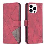 Capa para telemóvel em pele com fecho magnético e textura de losangos, para iPhone 17 Pro Max, para iPhone 17 Pro, para iPhone 17, para iPhone Air, para iPhone 16 Pro Max, para iPhone 16 Pro, para iPhone 16 Plus, para iPhone 16