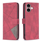 Capa para telemóvel em pele com fecho magnético e textura de losangos, para iPhone 17 Pro Max, para iPhone 17 Pro, para iPhone 17, para iPhone Air, para iPhone 16 Pro Max, para iPhone 16 Pro, para iPhone 16 Plus, para iPhone 16